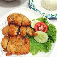 fried chick’n was super good at Ruyi Vegetarian in Bangkok