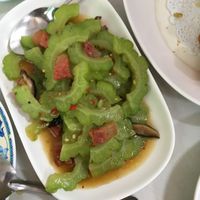 Bittermelon with “pork” at Ruyi Vegetarian in Bangkok