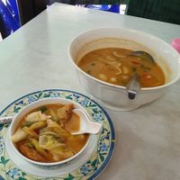 Tom Yum soup, delicious at Ruyi Vegetarian in Bangkok