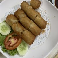 Spring rolls at Ruyi Vegetarian in Bangkok