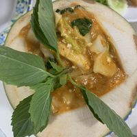 Coconut curry at Ruyi Vegetarian in Bangkok