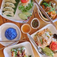 fresh vegan food at Aum in Chiang Mai