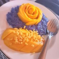 Mango sticky rice at Aum in Chiang Mai