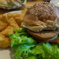 Burger  at Aum in Chiang Mai
