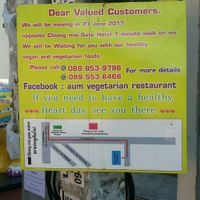 relocation signage at Aum in Chiang Mai