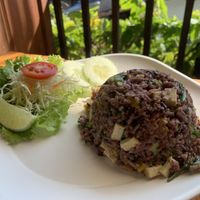 Green curry fried rice   at Aum in Chiang Mai