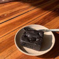 Vegan chocolate brownie   at Aum in Chiang Mai