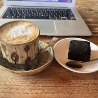 Coconut milk latte   at Aum in Chiang Mai