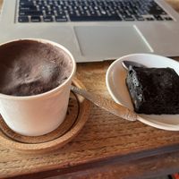 Vegan chocolate ice cream   at Aum in Chiang Mai