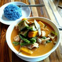 red curry sticky rice at Aum in Chiang Mai
