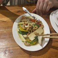 Cashew stir fry  at Aum in Chiang Mai