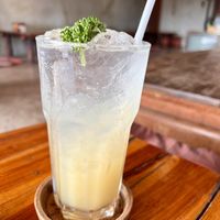 Sugarcane and lemon soda   at Aum in Chiang Mai