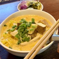 Vegan Khao Soi   at Aum in Chiang Mai