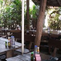 inside seating at Vegetarian Thai Orchid in Chiang Mai