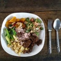 sampler plate at Vegetarian Thai Orchid in Chiang Mai