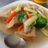 Mixed veg with beancurd at Num Heng Vegetarian in Hat Yai