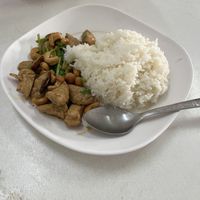 Cashew chicken stir fru  at Num Heng Vegetarian in Hat Yai