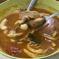 Tom yum soup  at Num Heng Vegetarian in Hat Yai
