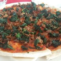 Pizza : mushroom , spinach at Five Star J Restaurant in Pattaya