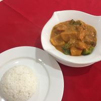 Massaman tofu chicken curry at Five Star J Restaurant in Pattaya