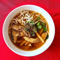 Soy Duck Noodle Soup. at Five Star J Restaurant in Pattaya