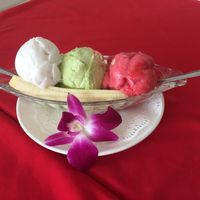 Vegan Banana Split  at Five Star J Restaurant in Pattaya