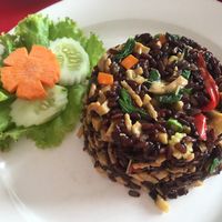 Black fried rice  at Five Star J Restaurant in Pattaya