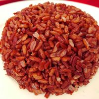 Organic red steamed jasmine rice  at Five Star J Restaurant in Pattaya