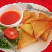 Vegetable samosa at Five Star J Restaurant in Pattaya