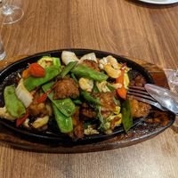 Beef hot plate at Utopia Vegan in Dickson