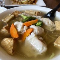 Wonton noodle soup 🥰  at Utopia Vegan in Dickson