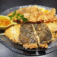 ginger fish... crunchy! at Utopia Vegan in Dickson