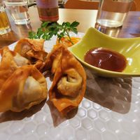 Crispy Wontons at Utopia Vegan in Dickson