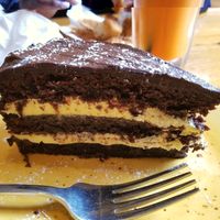 vegan chocolate cake at Raw Power Cafe in Auckland