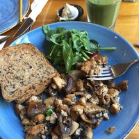 Tofu Scramble and Kale smoothie at Raw Power Cafe in Auckland