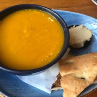 Soup of the day: Vege curry soup at Raw Power Cafe in Auckland