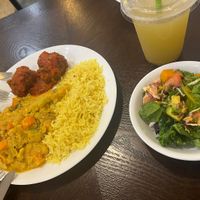 Large Feast and a Lemon/Mint/Ginger drink  at Govinda's - CBD in Brisbane