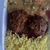 Rice, kofta and satay vegetable curry  at Govinda's - CBD in Brisbane