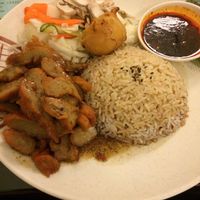 Vegetarian BBQ rice at Thea Vegetarian Tea Garden in Adelaide