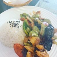 Monkey Head Mushroom in Black Pepper Sauce at Thea Vegetarian Tea Garden in Adelaide