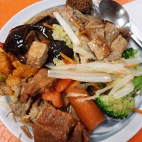 Everything on my plate at Pure Vegetarian - Total Vegetarian - Stall in Adelaide