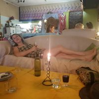 So full at Wolf & Lamb Vegan in Nimbin