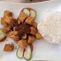 Tofu love hearts at An Lac Vegan in Cabramatta