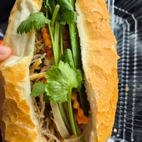 Banh mi $8 (cash) $8.50 (card): crispy bread, generous filling, tasty, but no sauce  at An Lac Vegan in Cabramatta