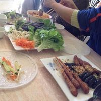 The spring roll spread at An Lac Vegan in Cabramatta