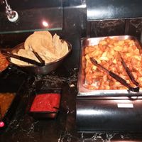 Fried thick chips and fried cauli at Govinda's in Darlinghurst
