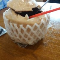 Fresh coconut at Green Gourmet in Newtown