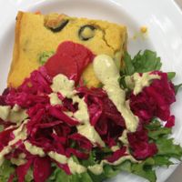 Vegan lasagne. at Iku Wholefood Kitchen in Glebe