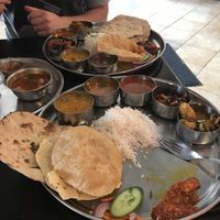 Thali plates  at Maya Vegetarian Chat House in Surry Hills