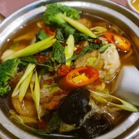 Chilli noodle soup at Mother Chu's Vegetarian Kitchen in Sydney
